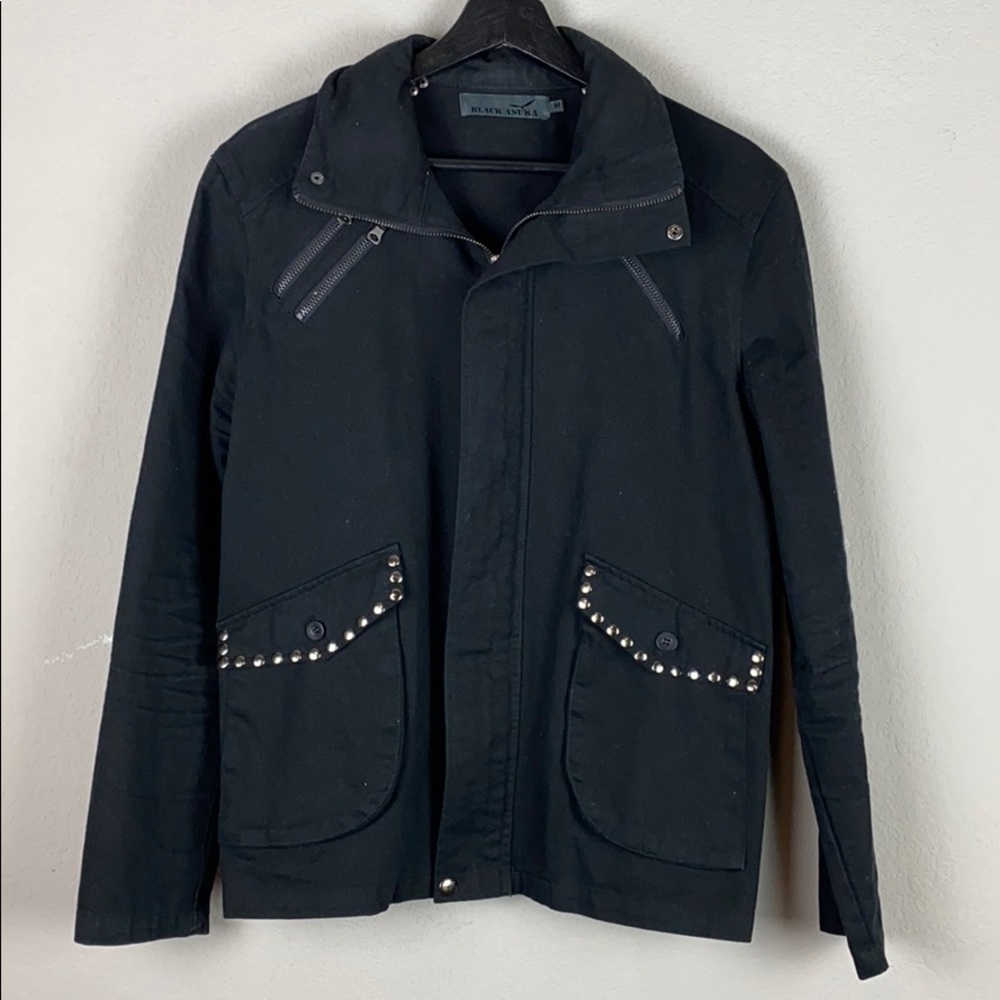 Black Asuka Studded Shirt Jacket